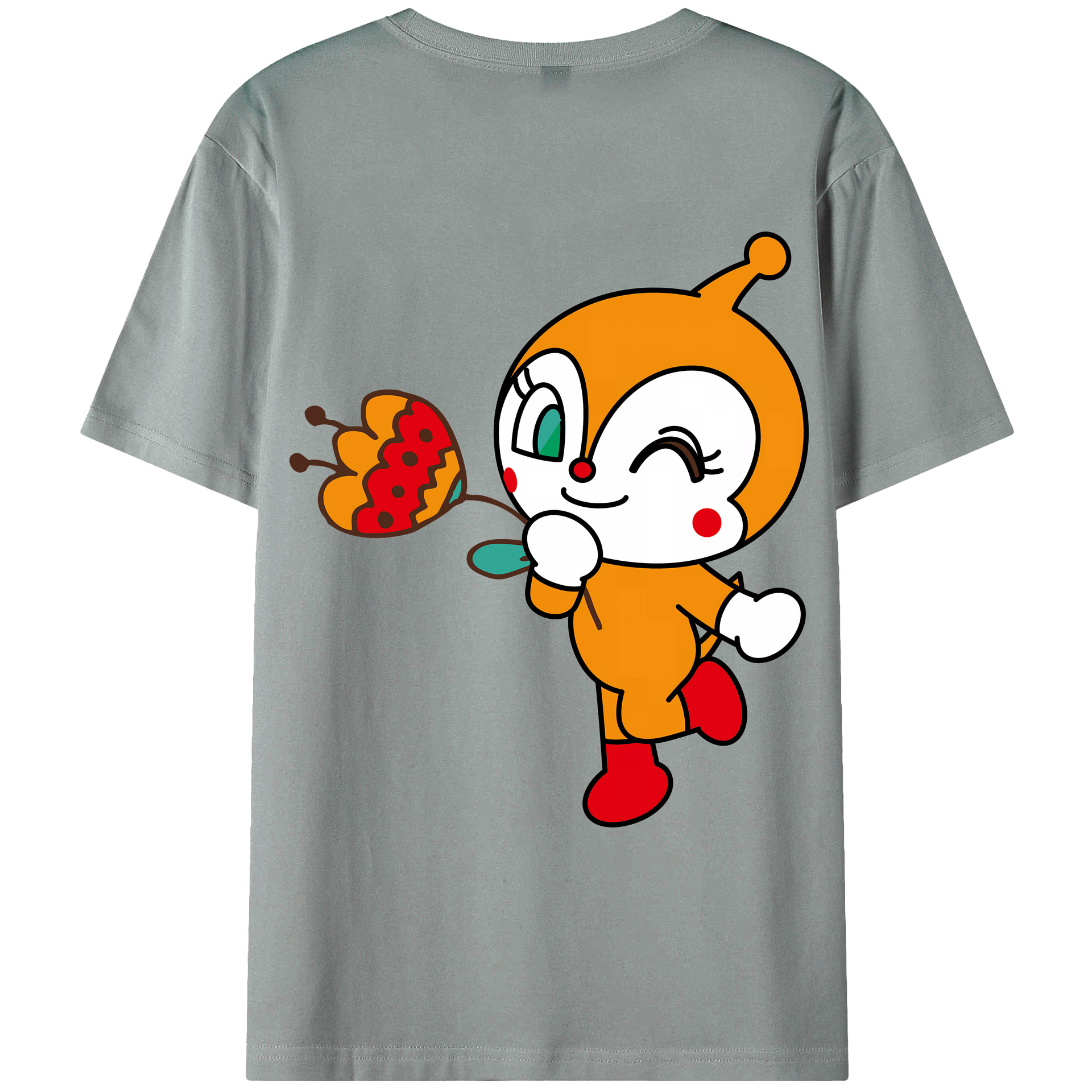 （画像用） アンパンマン Anpanman 綿100％ メンズ半袖Tシャツ（バックプリント） 通気性